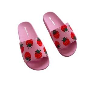Hanna Andersson Strawberry Print Slide Sandals Size 13